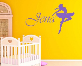 Ballerina Custom Name Decal